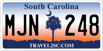 SC license plate MJN248