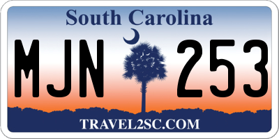 SC license plate MJN253