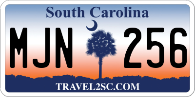 SC license plate MJN256