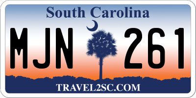 SC license plate MJN261