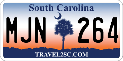 SC license plate MJN264