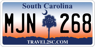 SC license plate MJN268