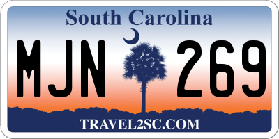 SC license plate MJN269