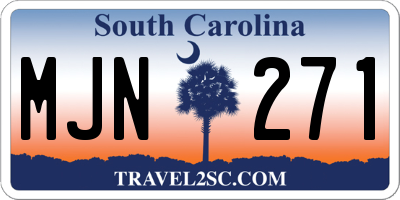 SC license plate MJN271