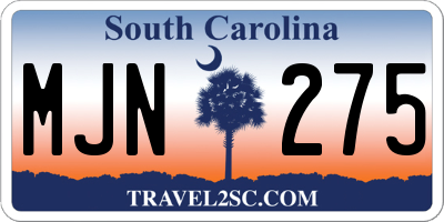 SC license plate MJN275