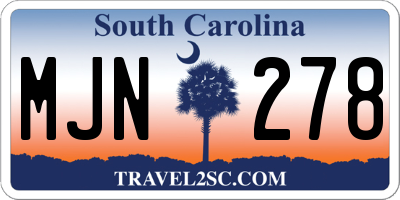 SC license plate MJN278