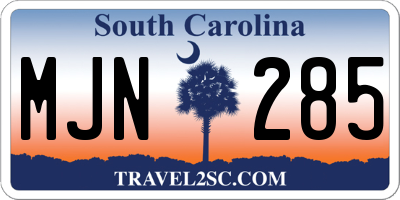 SC license plate MJN285