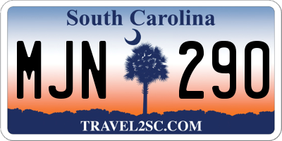 SC license plate MJN290