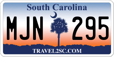 SC license plate MJN295