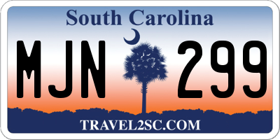 SC license plate MJN299