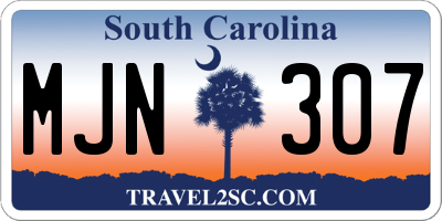 SC license plate MJN307