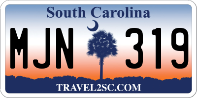 SC license plate MJN319