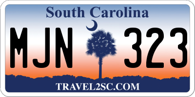 SC license plate MJN323