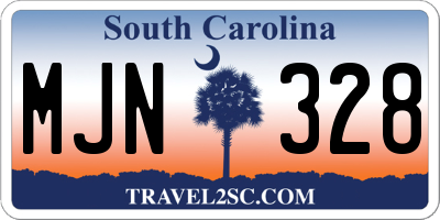SC license plate MJN328