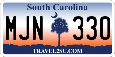 SC license plate MJN330