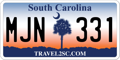 SC license plate MJN331