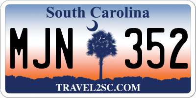 SC license plate MJN352