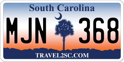 SC license plate MJN368
