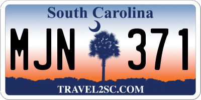 SC license plate MJN371