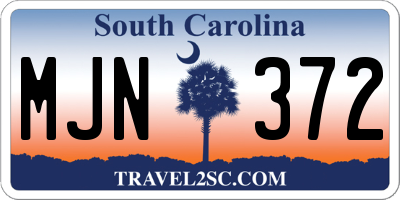 SC license plate MJN372