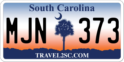 SC license plate MJN373