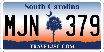 SC license plate MJN379