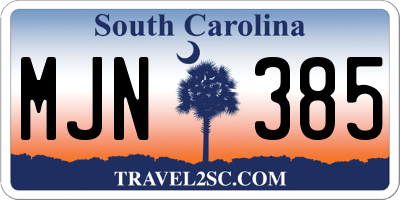 SC license plate MJN385
