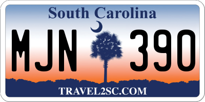 SC license plate MJN390