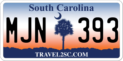 SC license plate MJN393