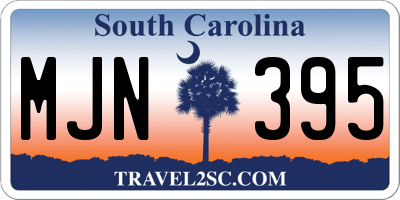 SC license plate MJN395