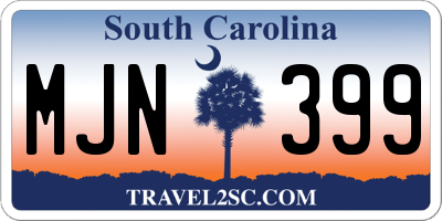 SC license plate MJN399