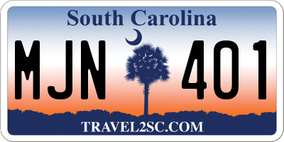 SC license plate MJN401