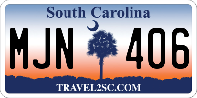 SC license plate MJN406