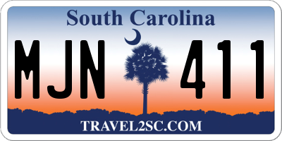 SC license plate MJN411