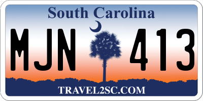SC license plate MJN413