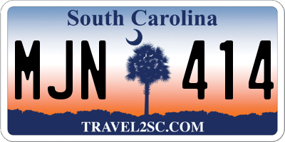 SC license plate MJN414