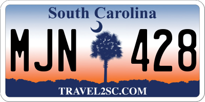 SC license plate MJN428