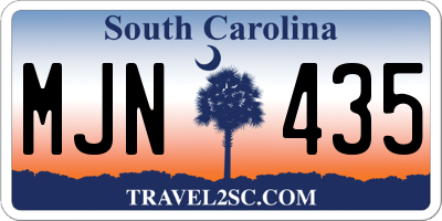 SC license plate MJN435
