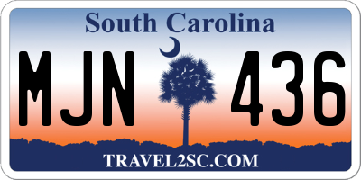SC license plate MJN436