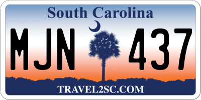 SC license plate MJN437