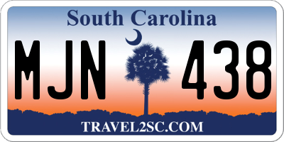 SC license plate MJN438