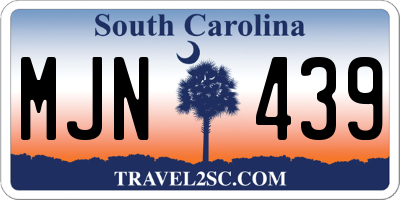 SC license plate MJN439