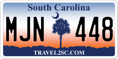 SC license plate MJN448