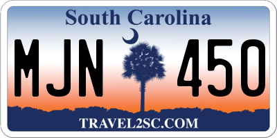 SC license plate MJN450