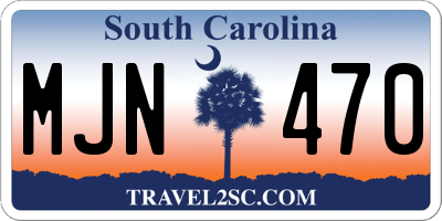 SC license plate MJN470