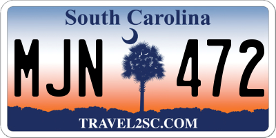 SC license plate MJN472