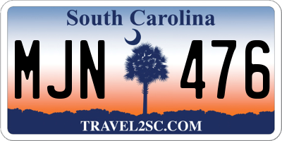 SC license plate MJN476