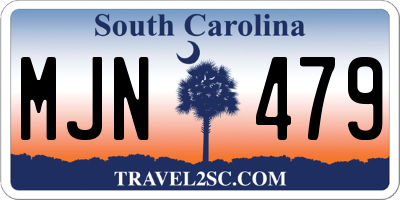 SC license plate MJN479