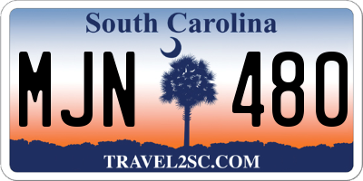 SC license plate MJN480