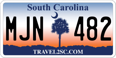SC license plate MJN482